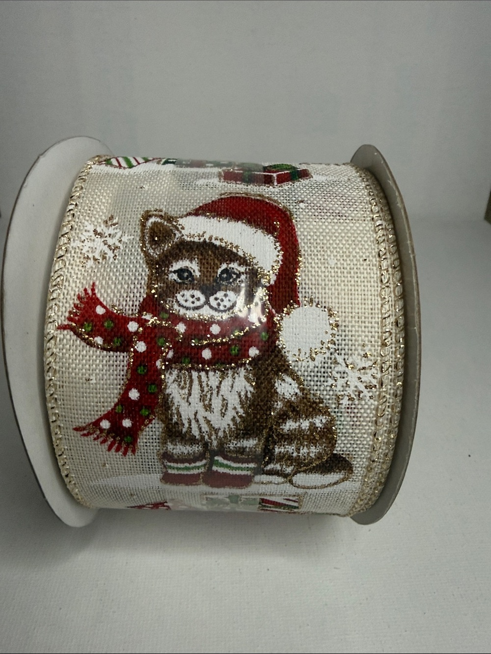 Red & Green Cat Gift Ribbon Garland - Picture 3 of 6